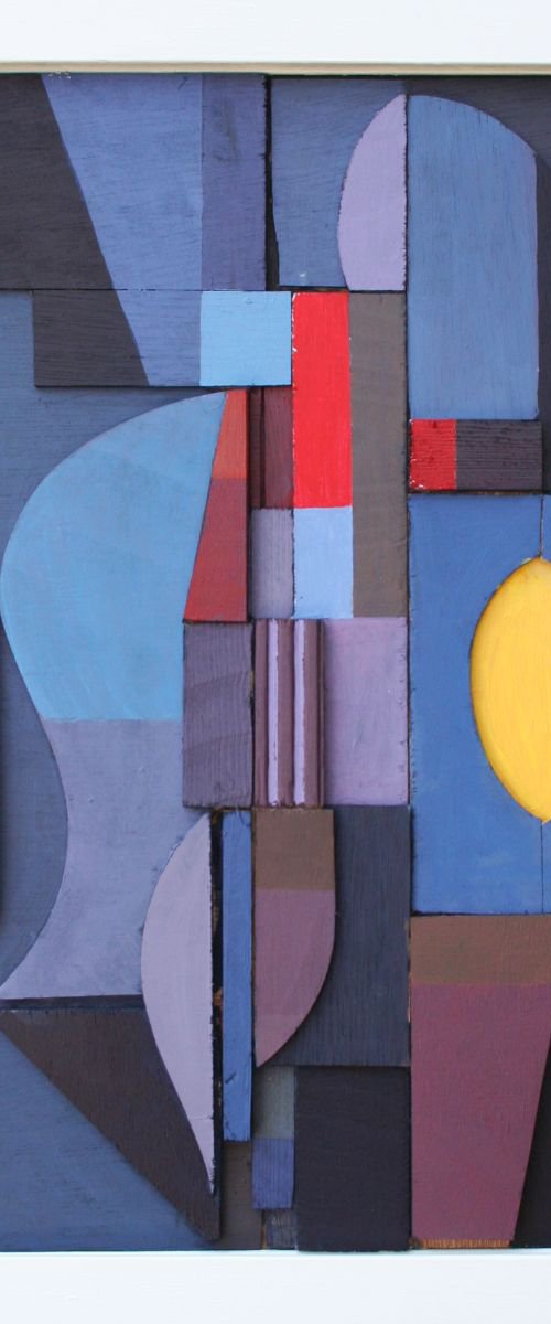 Relief Construction with Yellow Oval by Liam Hennessy