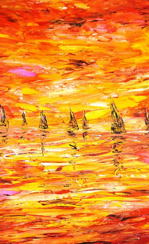 Romantic Sundown Sailing XL 3 by Peter Nottrott