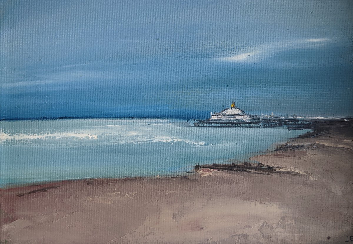 Miniature Eastbourne Seascape by Jo Earl