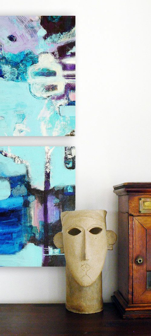 The Children's Garden Diptych by Carolynne Coulson