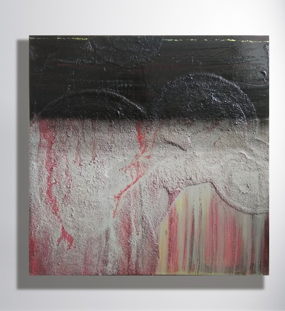 Surrealistic Abstract Oil Painting By Marya, 28 X 28", "Movement", Original Artwork