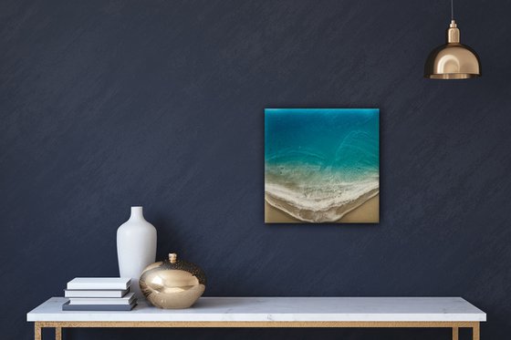 White Sand Beach - Tranquility - Seascape Painting Gift idea