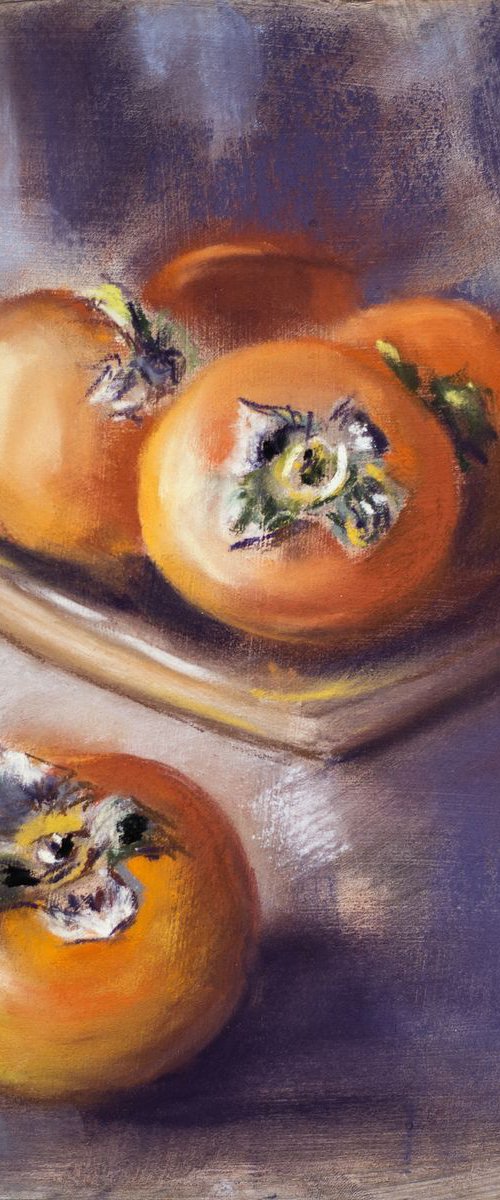 Persimmon still life by Sasha Romm