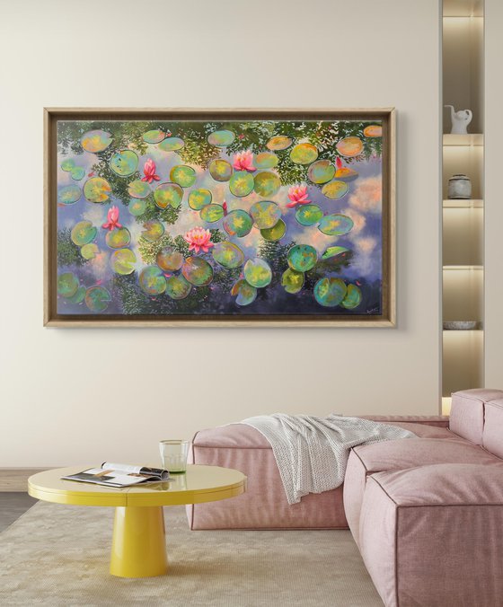 Awakening Heart! Water Lily pond painting