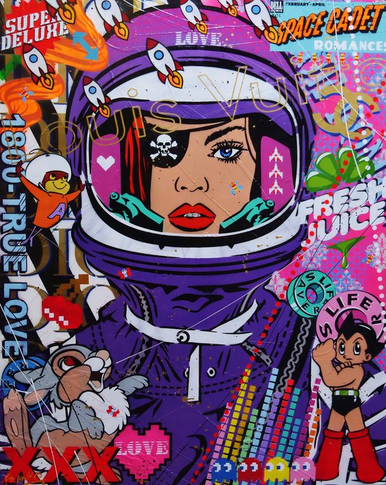 Buccaneer Cadet 120cm x 150cm Space Cadet Textured Urban Pop Art