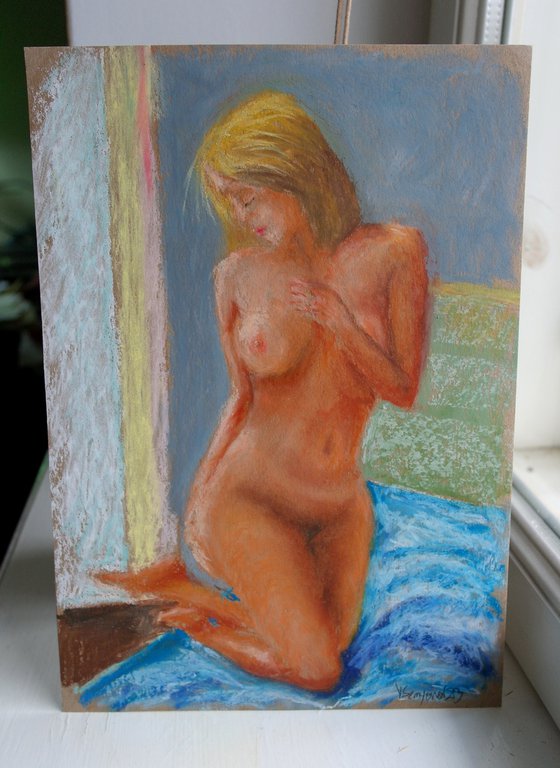 Female Figure 4 Oil Pastel Sketch