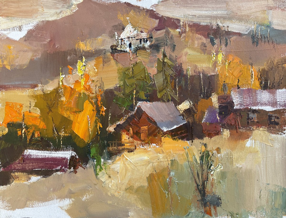 Expressive Landscape Oil Painting By Igor Yuryev, 16 X 12, ??????? ?????? 2024, ? 4, Original Artwork