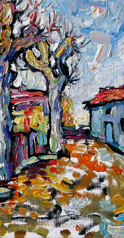 Platans in Île-de-France. 1 by Nikifor Swiristuhin