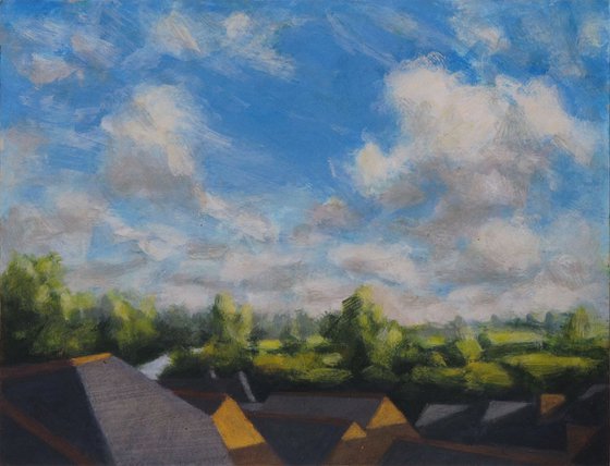 Landscape with rooftops