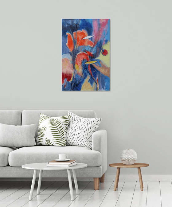 Composition with Red Sun