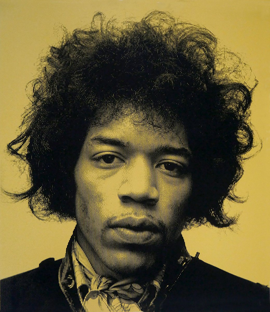 Jimi Hendrix-Gold by David Studwell