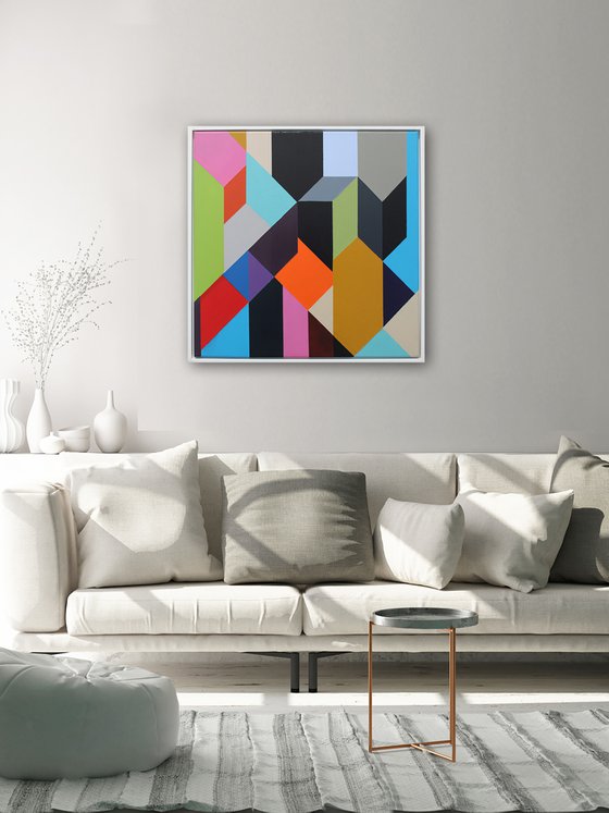Geo Blocks No 1 (Framed)