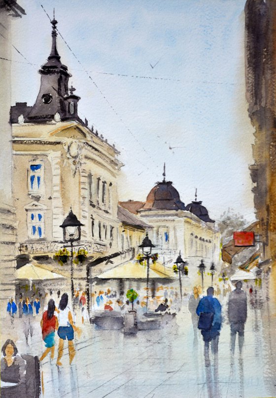 Choco cafe in Knez Mihajlova st. Beograd 25x36cm 2020