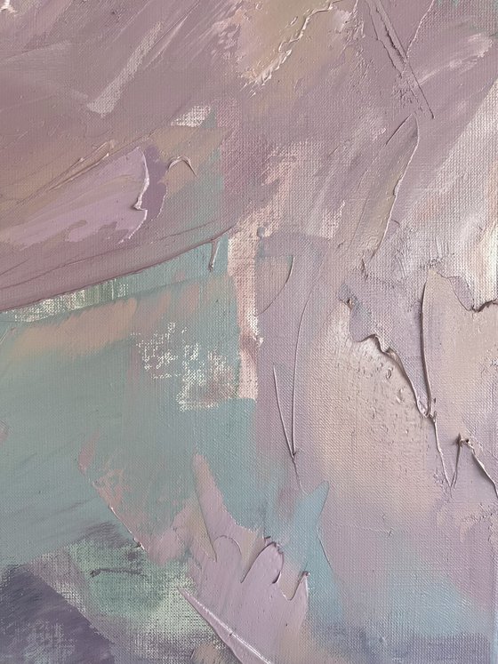 TENDERNESS - lavender abstraction, lilac abstraction.