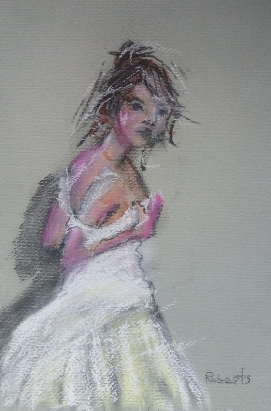 Charcoal and pastel sketch #00421