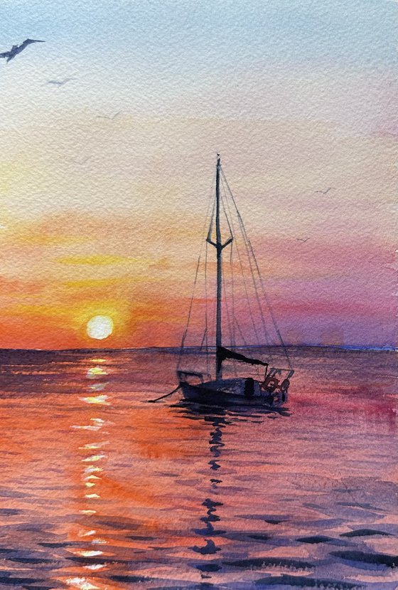Sailboat at Sunset