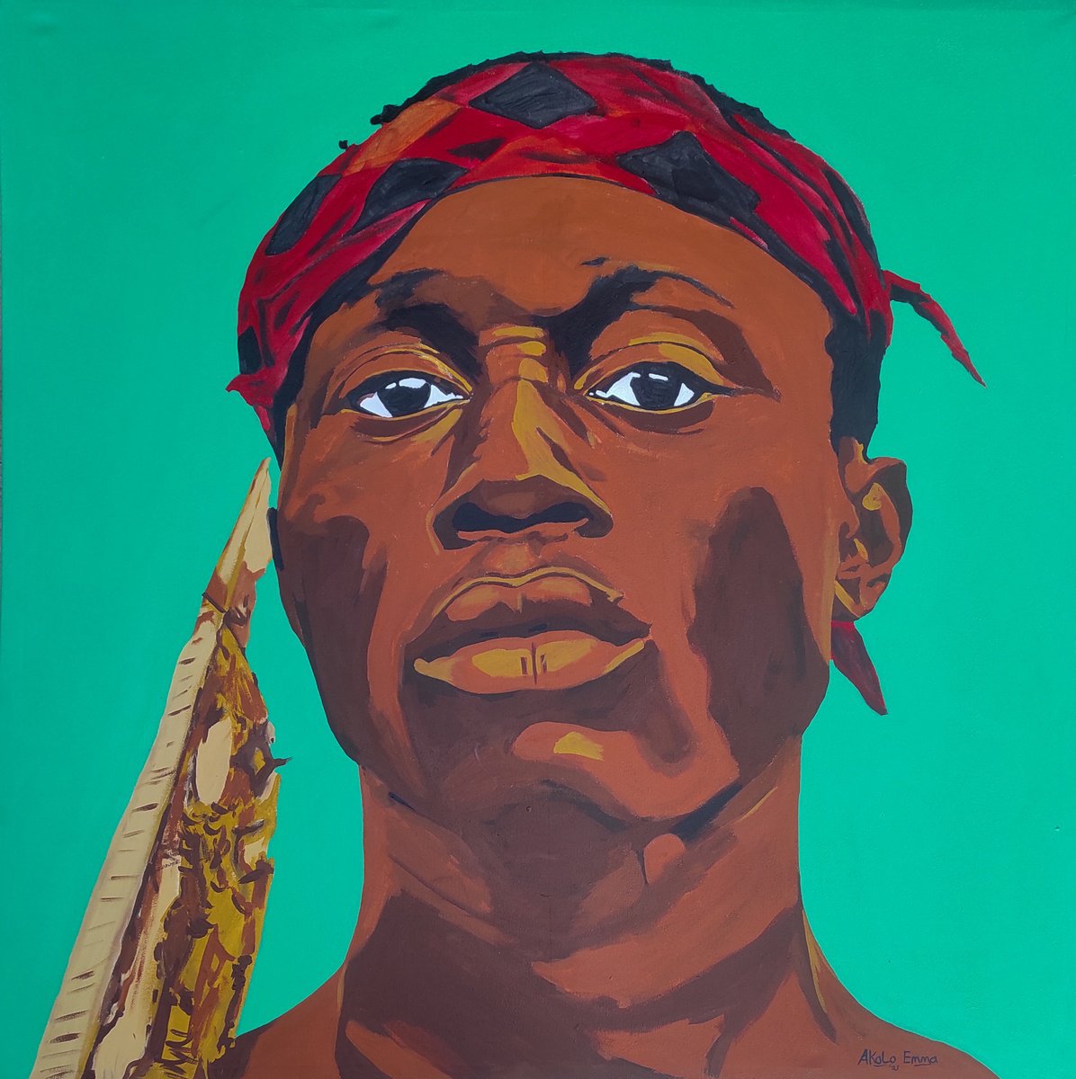 Igi Da Duro (All By Myself) 2 By Emmanuel Akolo, 48 X 48, Artwork For Sale On Artfinder