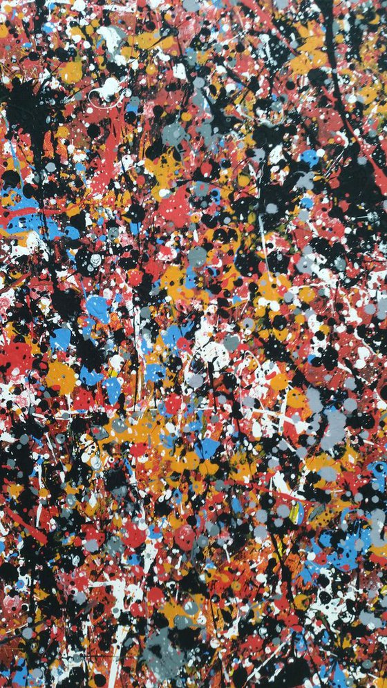 Modern Abstract Jackson Pollock style painting by M.Y.