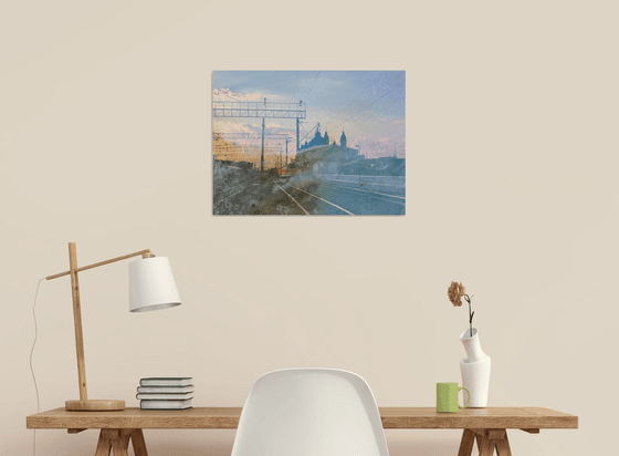 Sunrise sky City scape