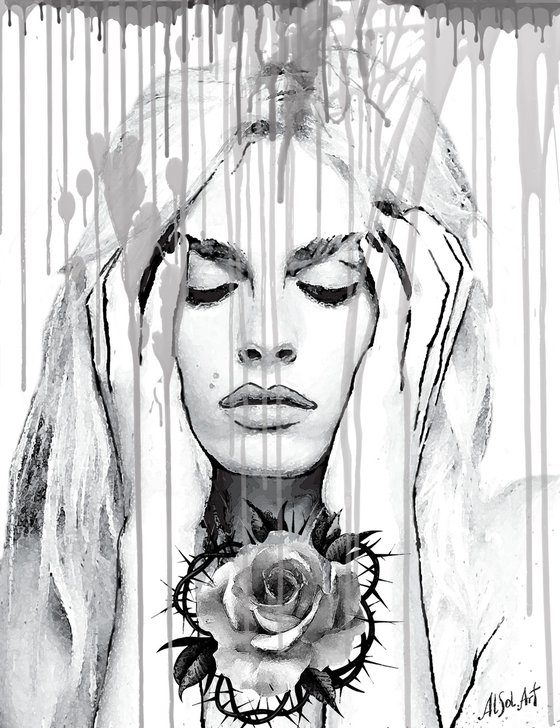 Girl with Rose