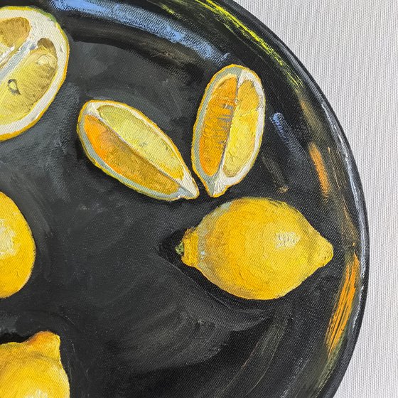 Lemons on plate