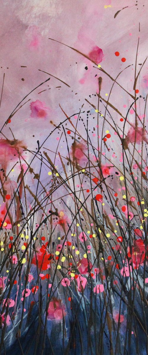 Magic Times #2 -  Original abstract floral landscape by Cecilia Frigati
