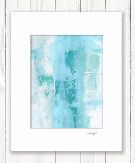 Lost In The Moment Collection 1 - 3 Abstract Paintings in Mats by Kathy Morton Stanion