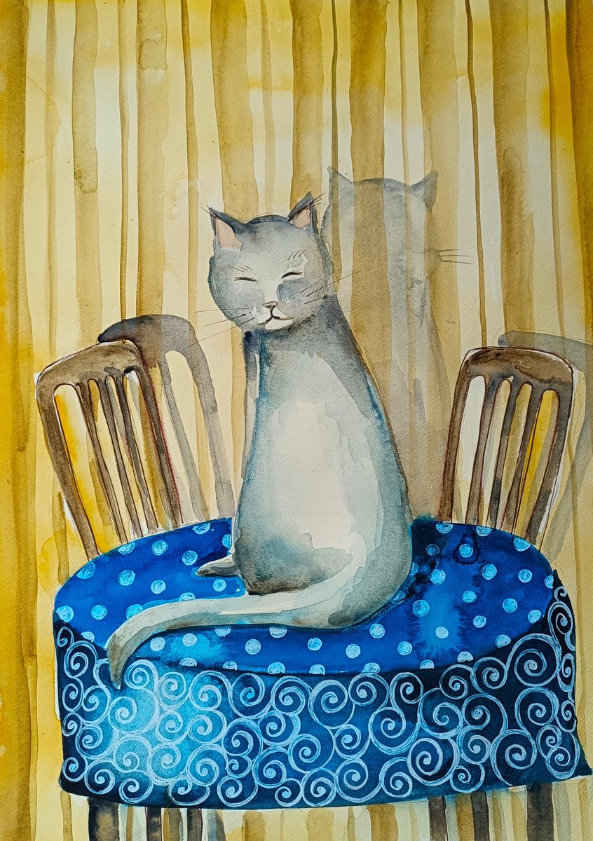 Cat Illustration by Evgenia Smirnova
