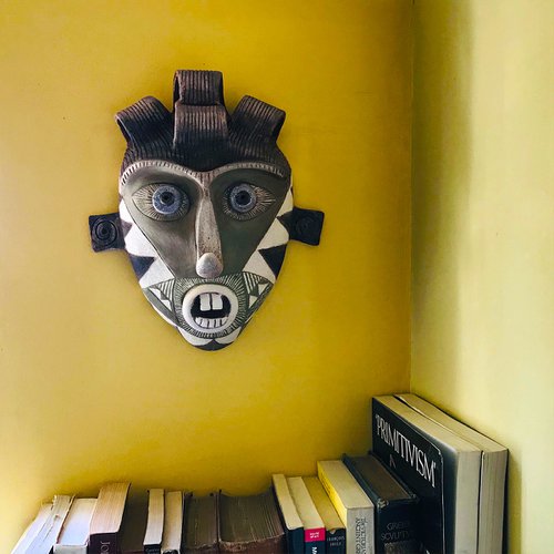 Primitive Style Ceramic Mask Four by Michael Woods