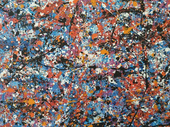Abstract Jackson Pollock style painting by M.Y.