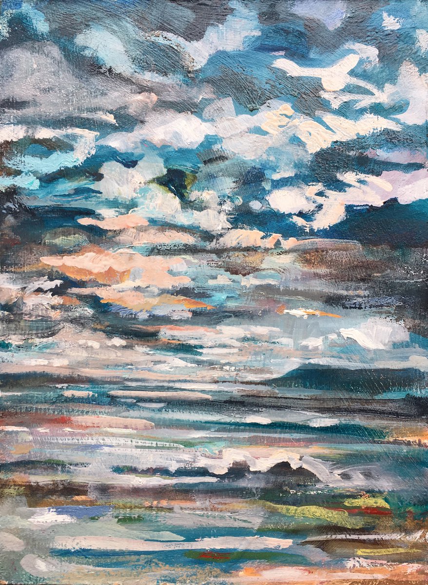 Impressionistic Landscape Oil Painting By Guy Pickford, 11 X 16, Interior Worlds, Original Artwork