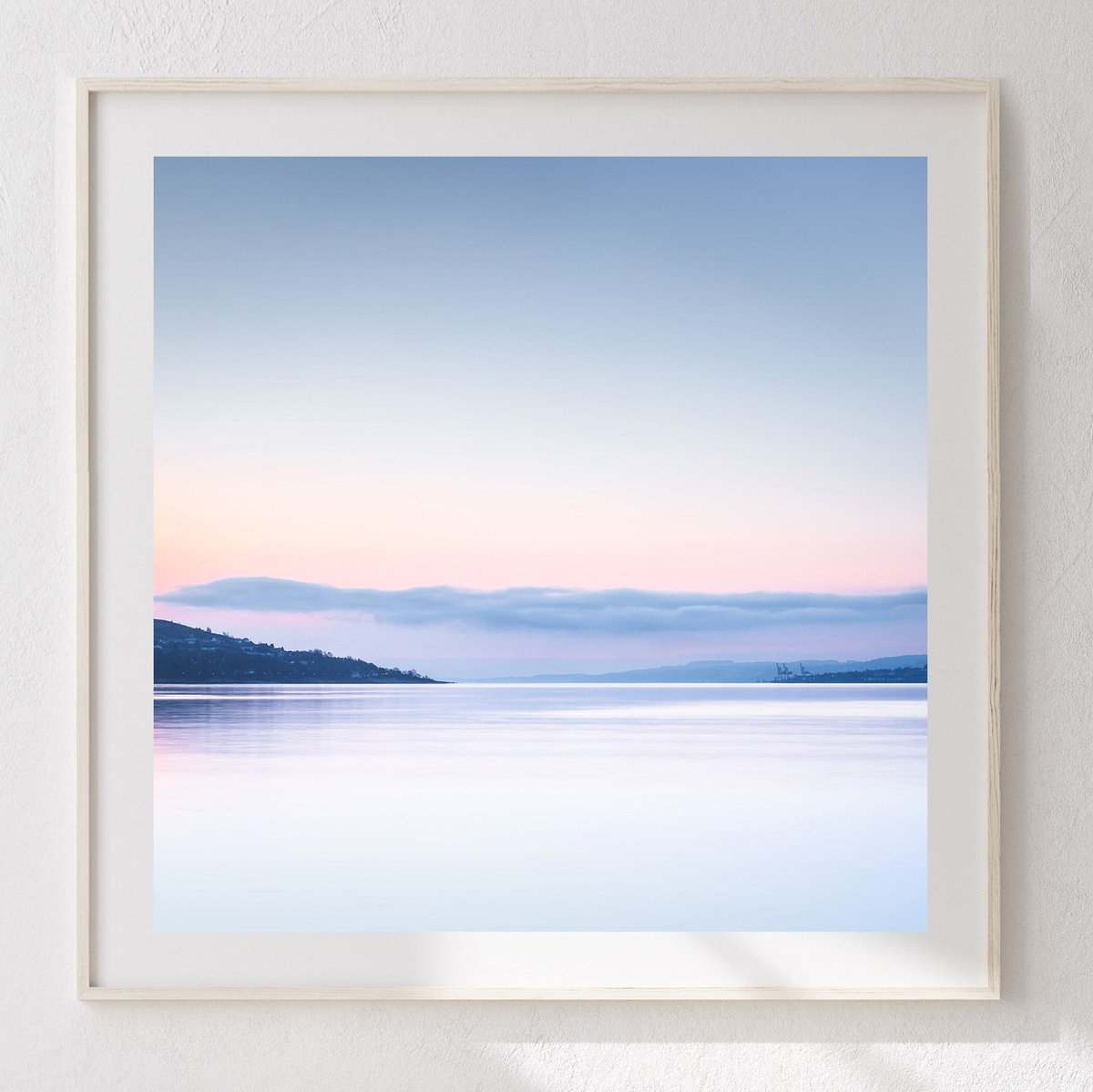 Impressionistic Landscape Photograph By Lynne Douglas, 24 X 24", Pastel Dawn On The Clyde, Original Artwork