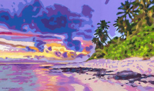 Study for Sunset in the Tropics by Douglas Simonson