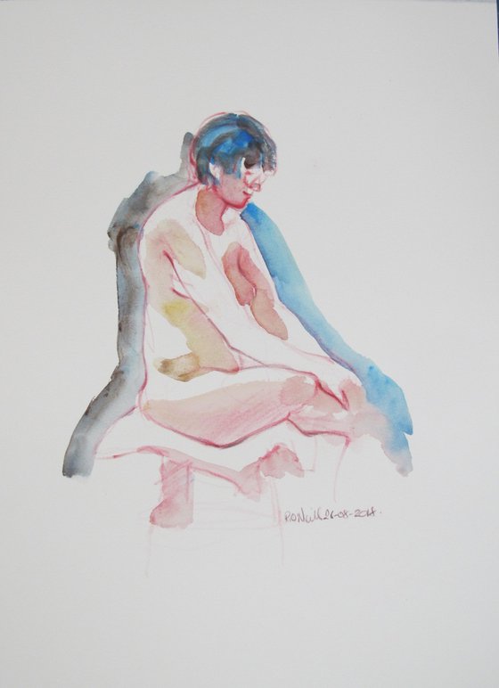 Seated female nude