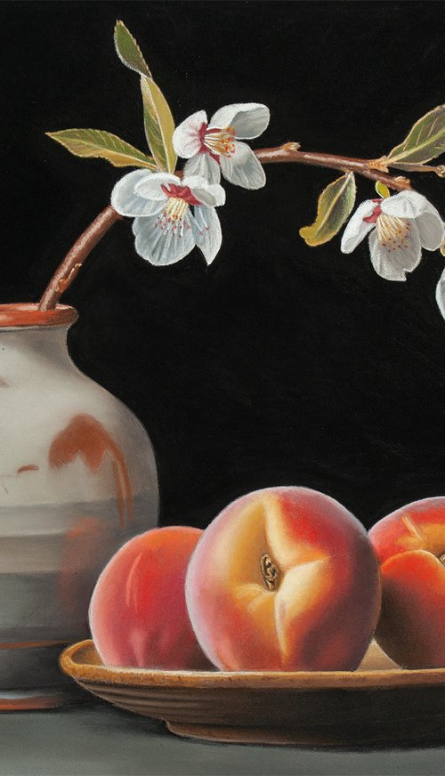 Peaches and Blossoms by Dietrich Moravec