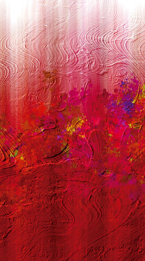 Matatena rojo/XL large original artwork by Javier Diaz