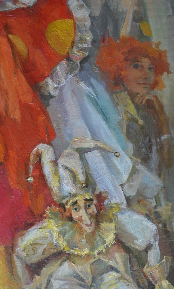 Still life with clown. Oil on canvas. 2015