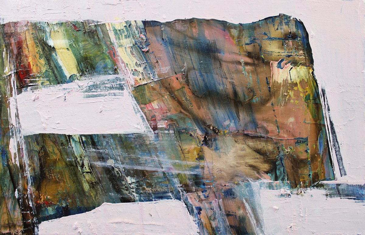 Expressive Portrait Oil Painting By Milos Hronec, 22 X 14", Moments Full Of Life, Original Artwork