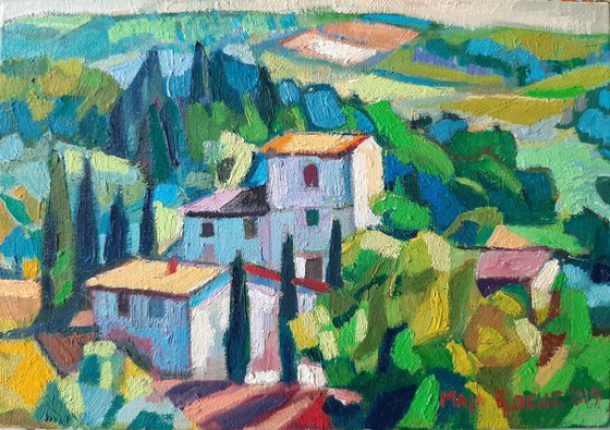 Tuscany, miniature, 16x11 cm