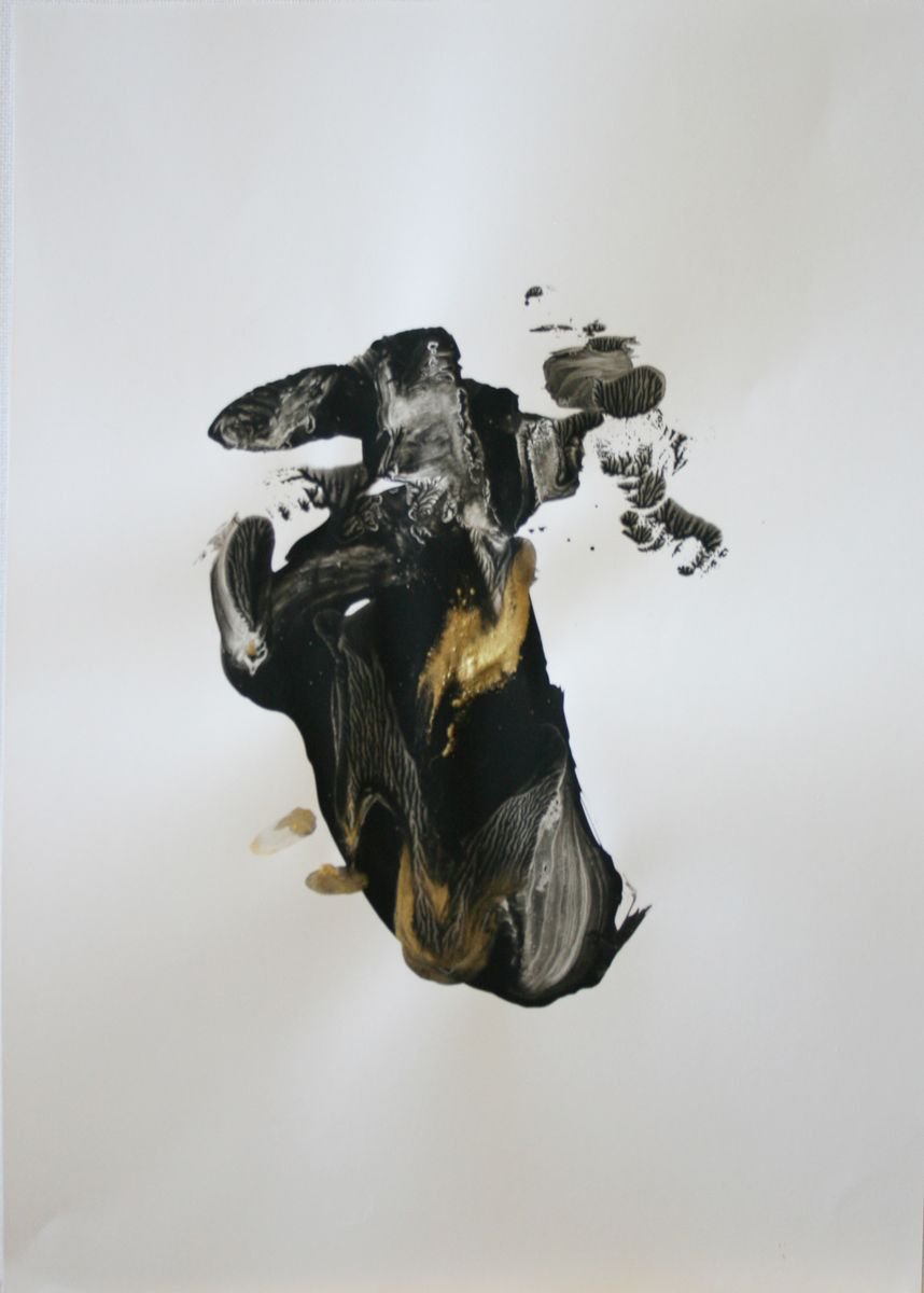 Expressive Abstract Limited Edition Print By Salana Art / Svetlana Samovarova, 8 X 12", Abstraction 1025, Original Artwork