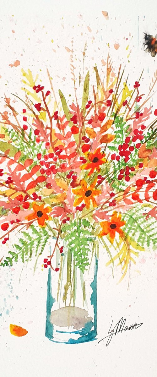 Flowers in a Vase by Lisa Mann
