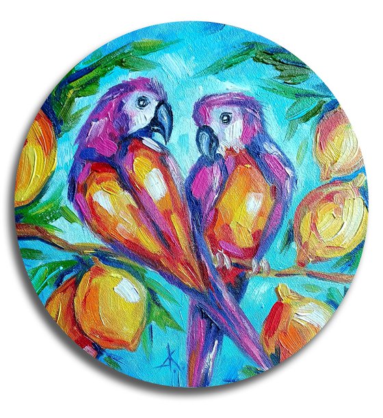 Tropical Duet - parrots