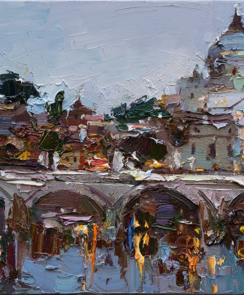 Rome, Italy - Original oil landscape painting by Anastasiia Valiulina