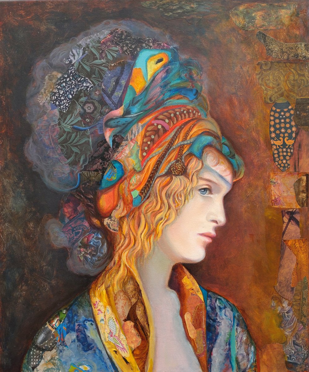 Girl with Scarfs by Nikolay Boyadzhiev