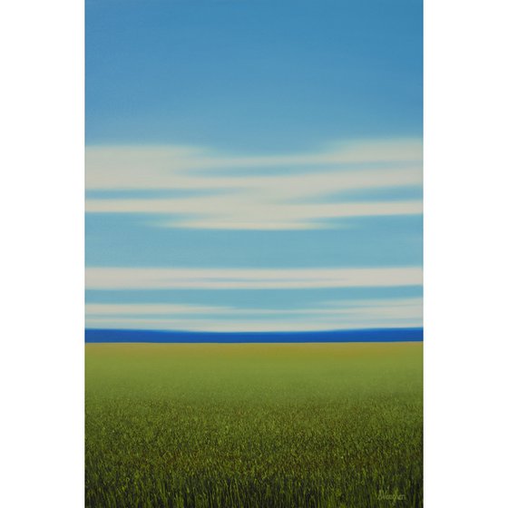 Lush Green Field - Blue Sky