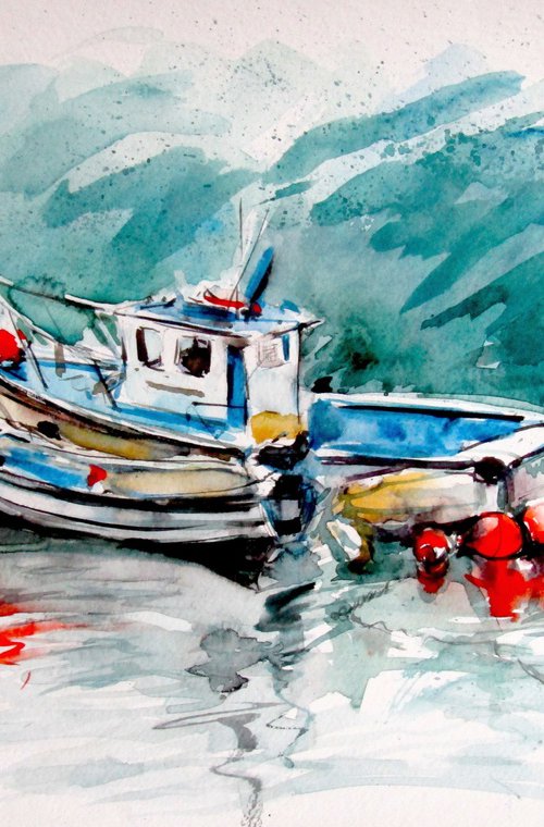 Shore with boats by Kovács Anna Brigitta