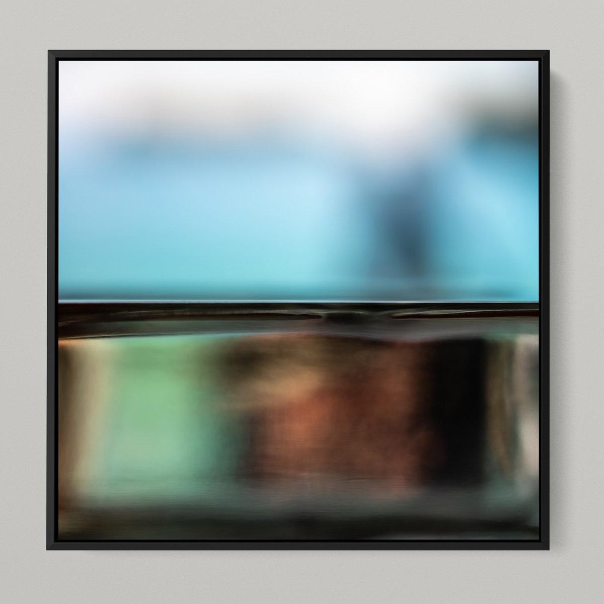 Abstract Landscape Photograph By Sven Pfrommer, 41 X 41", Fluid Horizon Xxiv - Seascape Photoart, Original Artwork