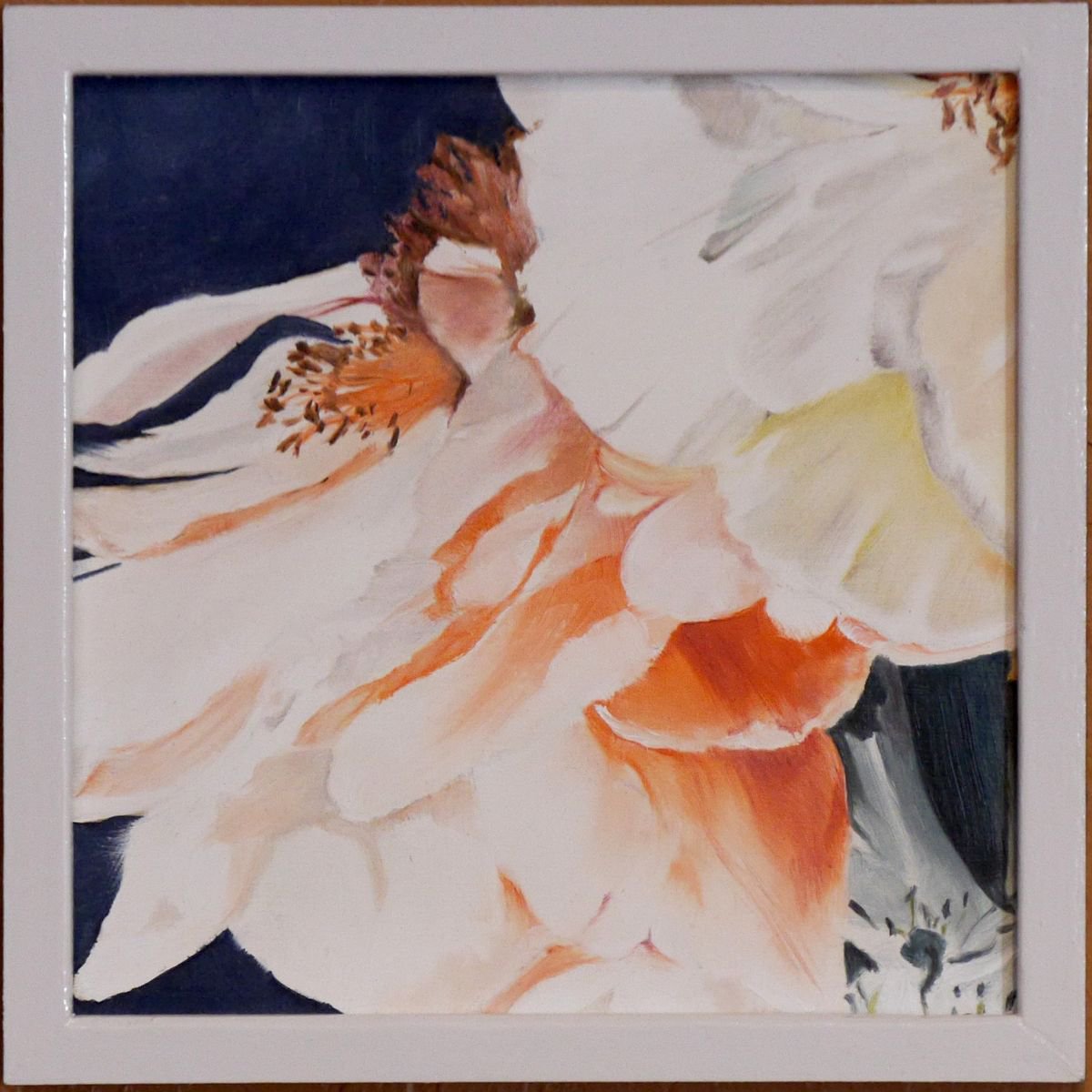 Botanical Oil Painting By Steven M. Curtis, 9 X 9", Little Squares 0002 - Closeup, Original Artwork