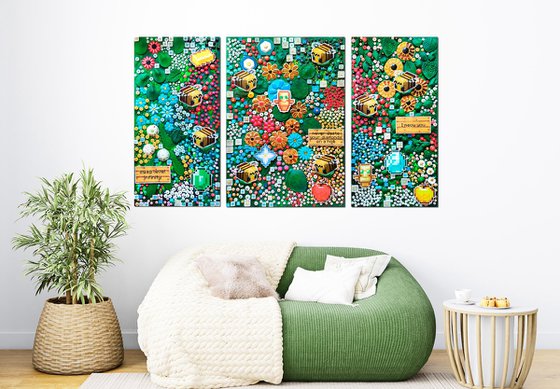 Neoflora. Virtual blooming in Minecraft style