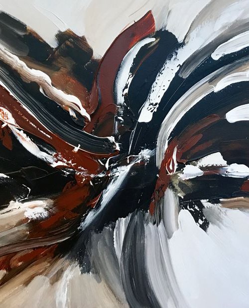 Landscape in burned sienna by Tiny de Bruin